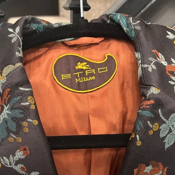 Floral Multi Color Blazer Women’s Size 42 Small XS - Picture 3 of 17